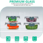 24-Piece Airtight Glass Food Storage Set – Kitchen Organization, Meal Prep