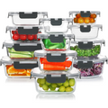 24-Piece Airtight Glass Food Storage Set – Kitchen Organization, Meal Prep
