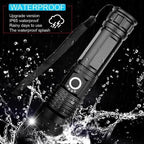 90000 Lumens Xhp50.2 Flashlight – Outdoor Adventure, Emergency Use