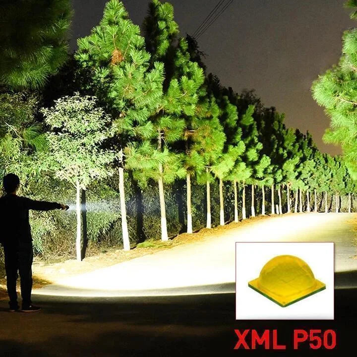 90000 Lumens Xhp50.2 Flashlight – Outdoor Adventure, Emergency Use