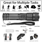 90000 Lumens Xhp50.2 Flashlight – Outdoor Adventure, Emergency Use