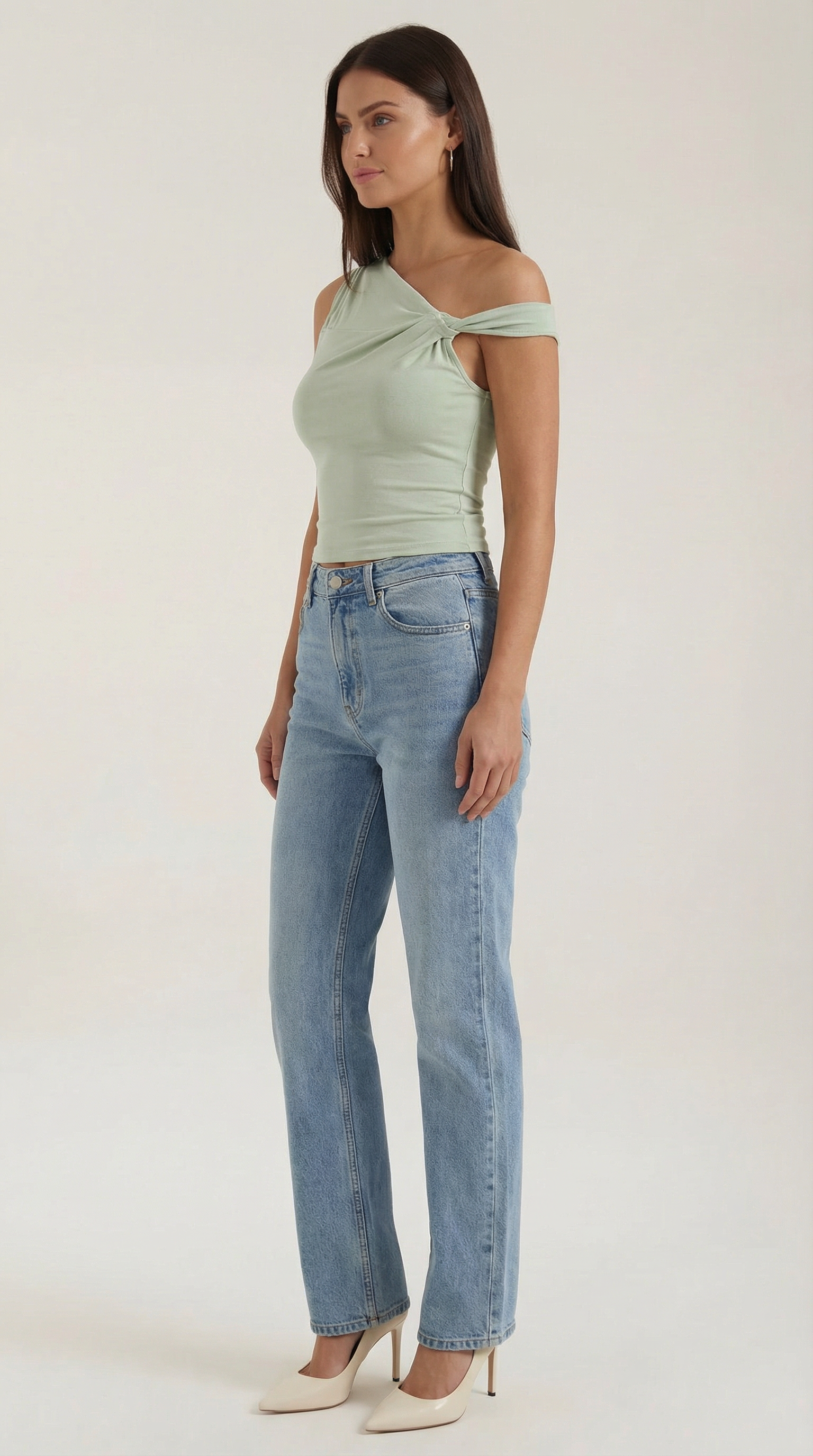Asymmetrical Women's Top - Lightweight Fabric - Casual Style - Perfect for Everyday Wear - Available in Multiple Colors