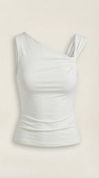 Asymmetrical Women's Top - Lightweight Fabric - Casual Style - Perfect for Everyday Wear - Available in Multiple Colors
