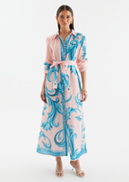 Belted Shirt Dress in Lightweight Fabric for Casual or Office Wear