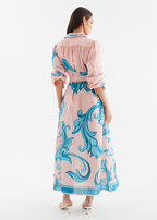 Belted Shirt Dress in Lightweight Fabric for Casual or Office Wear