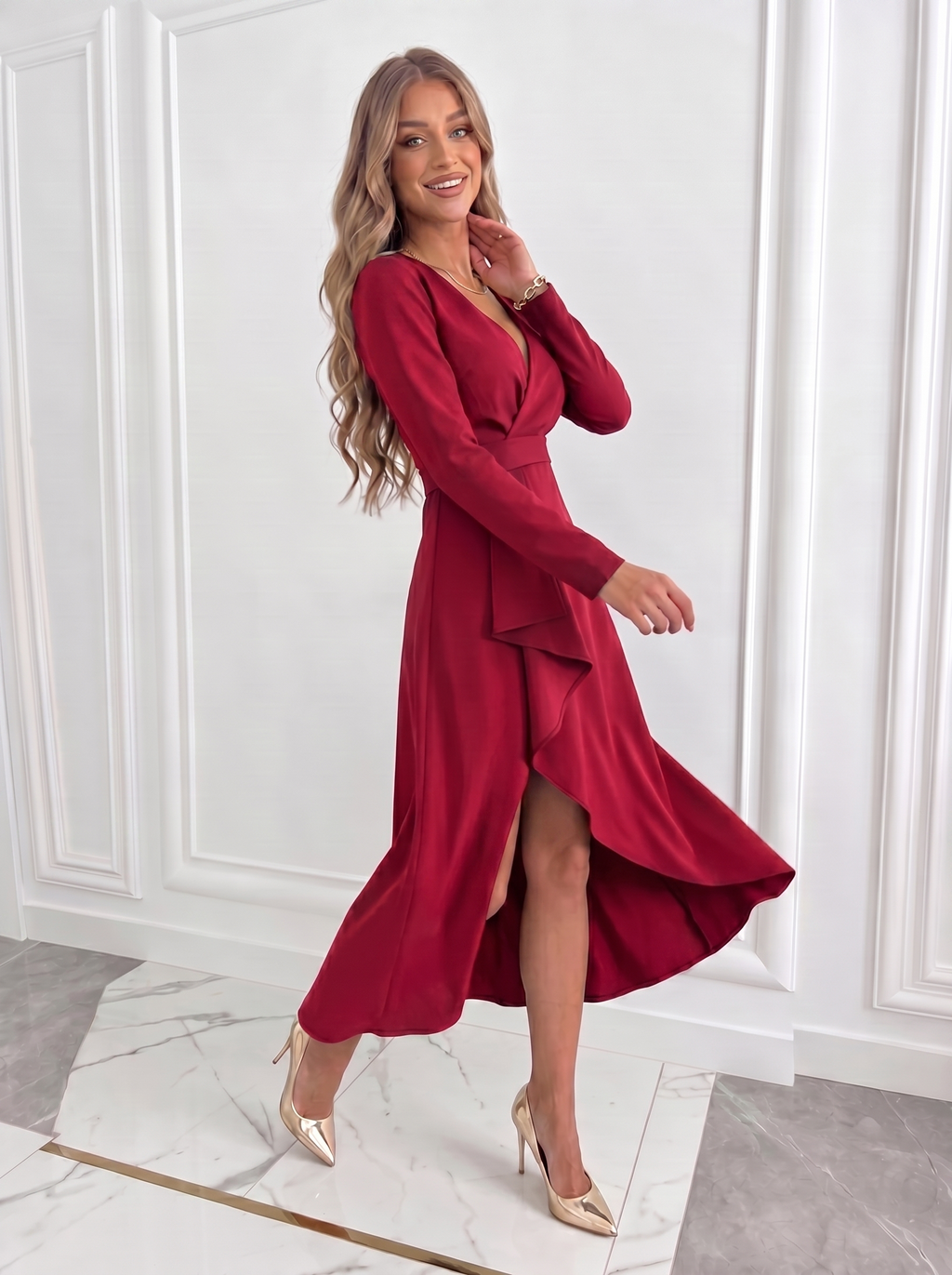 Black V-Neck Sheath Midi Dress Women UK – Formal Occasion Wedding Guest Evening Gown, Cocktail