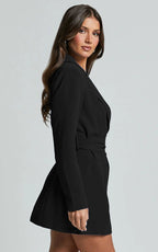 Blazer Dress in Sienna Color - Tailored Style for Office or Evening Wear