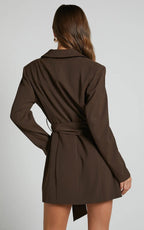 Blazer Dress in Sienna Color - Tailored Style for Office or Evening Wear