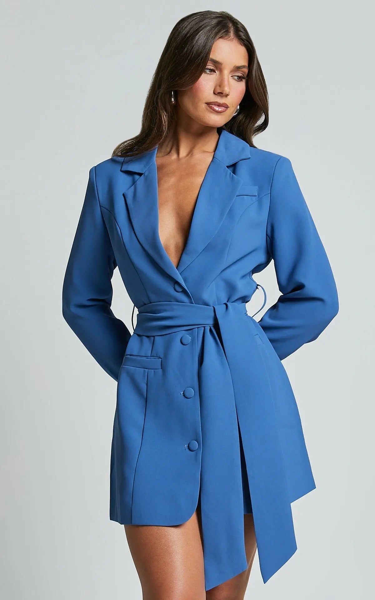 Blazer Dress in Sienna Color - Tailored Style for Office or Evening Wear