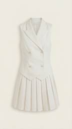 Blazer Mini Dress - Tailored Fit, Polyester Blend - Chic Evening Wear for Women
