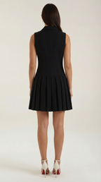 Blazer Mini Dress - Tailored Fit, Polyester Blend - Chic Evening Wear for Women