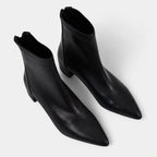 Block-Heel Ankle Boots for Women - Stylish Faux Leather Footwear for Everyday Wear