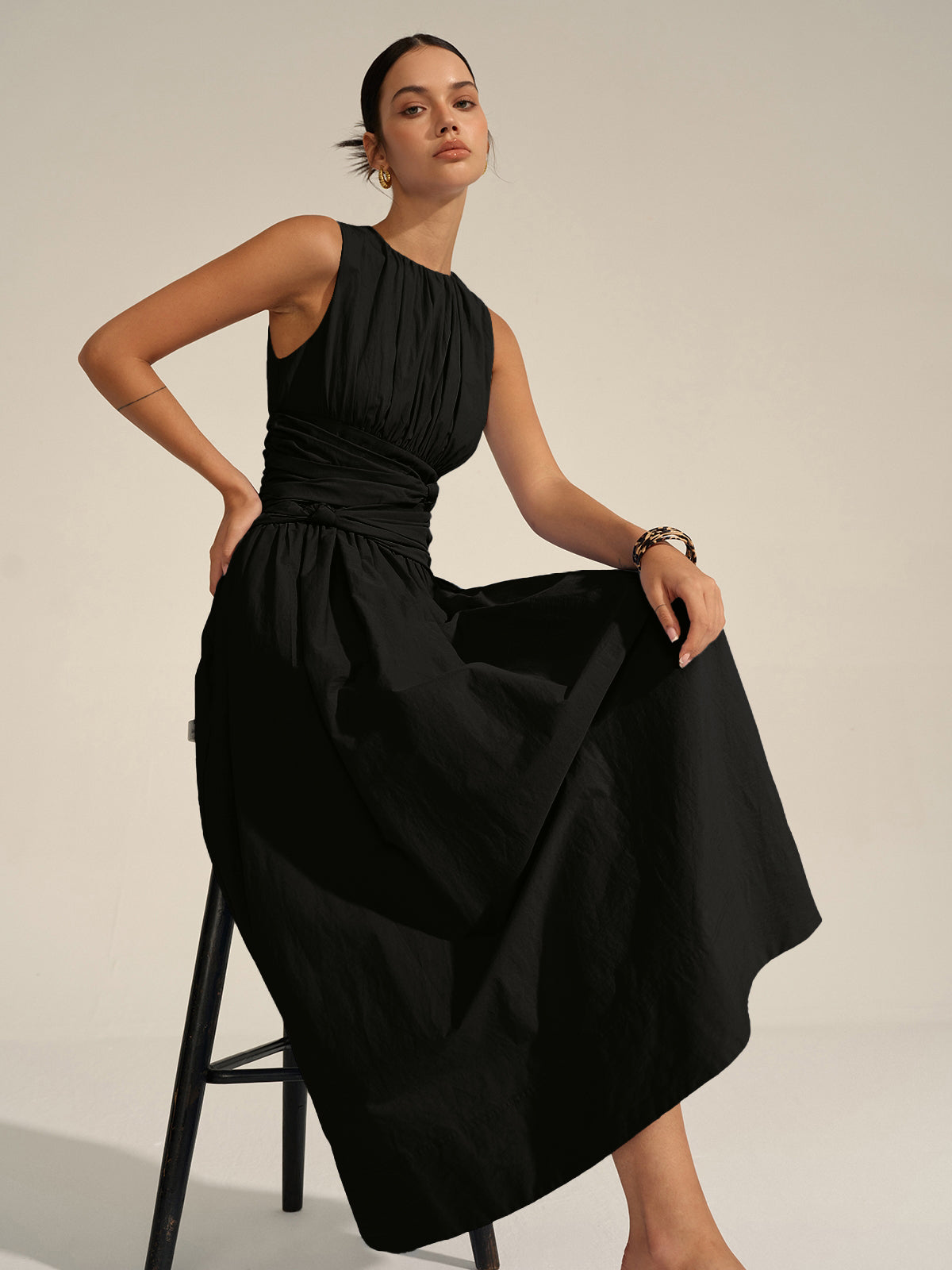 Blue Midi Dress - Lightweight Fabric - Casual Style - Perfect for Summer Events