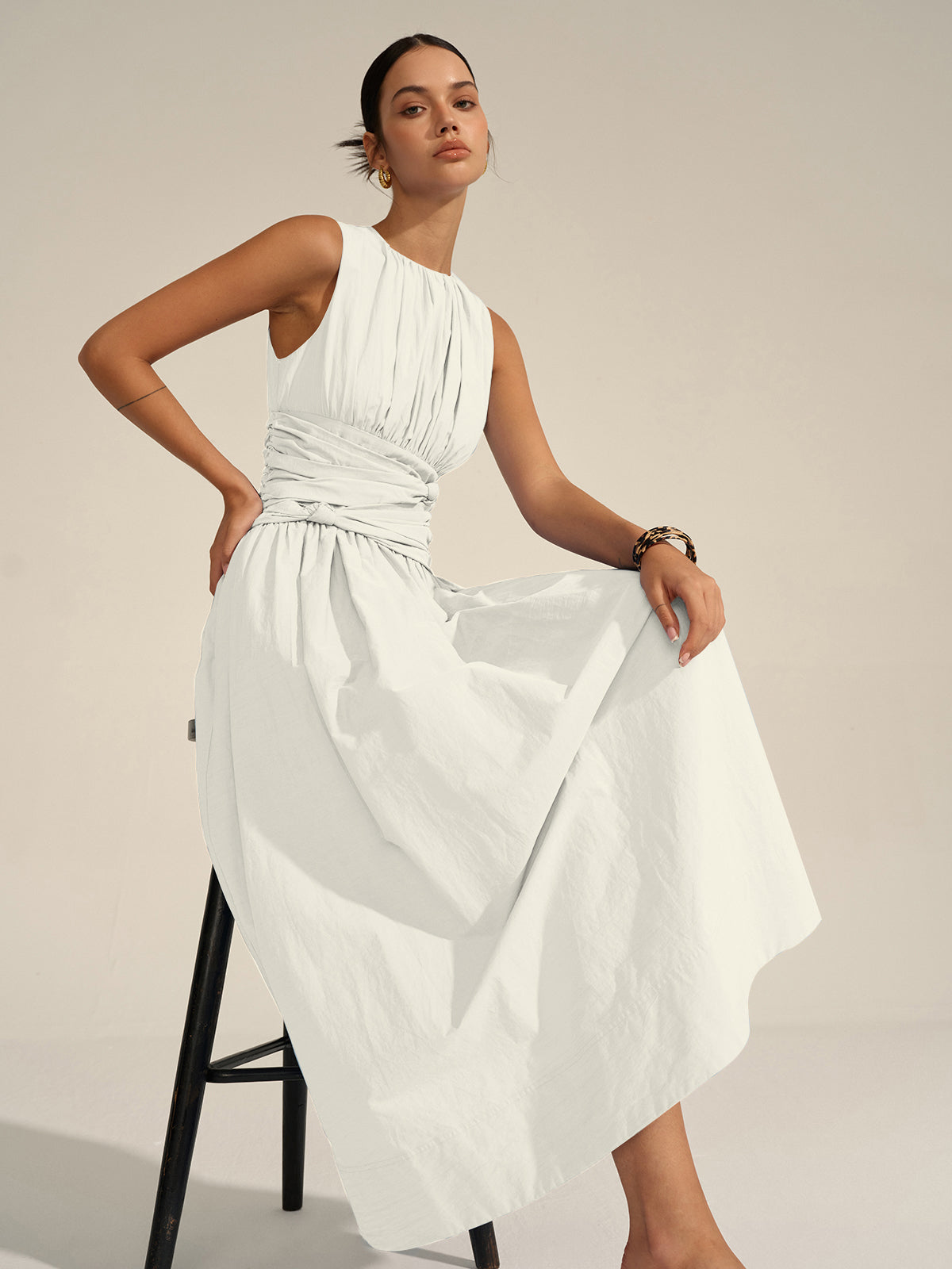 Blue Midi Dress - Lightweight Fabric - Casual Style - Perfect for Summer Events