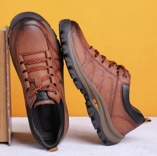 Brown Leather Men's Orthopedic Shoe – Smart Casual, Office Wear