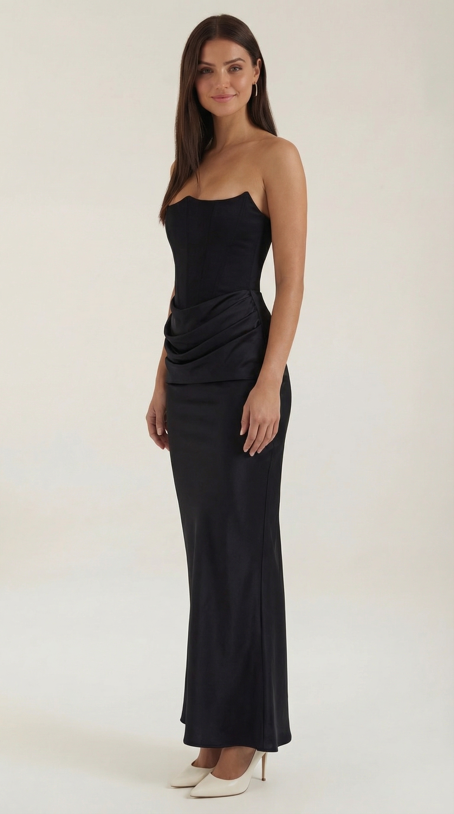 Corset Maxi Dress with Fiorella Design - Elegant Evening Wear for Women, Perfect for Formal Events and Special Occasions