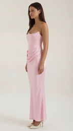 Corset Maxi Dress with Fiorella Design - Elegant Evening Wear for Women, Perfect for Formal Events and Special Occasions