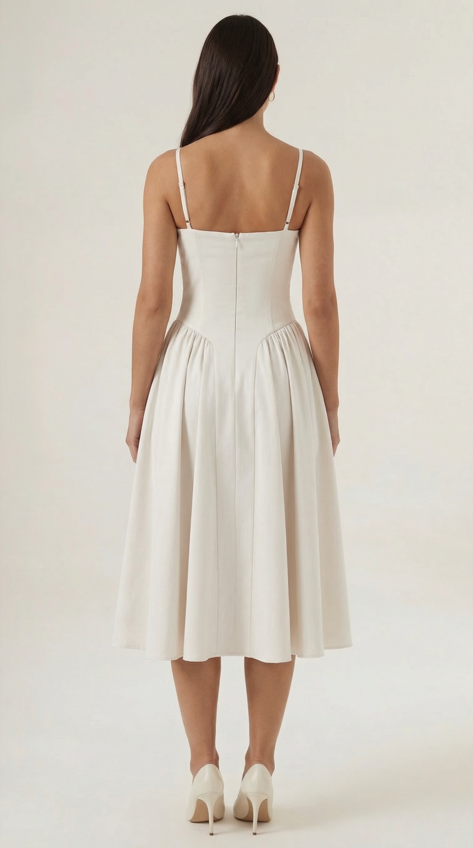 Corset Midi Dress Women UK – Formal Occasion Wedding Guest Evening Gown, Cocktail