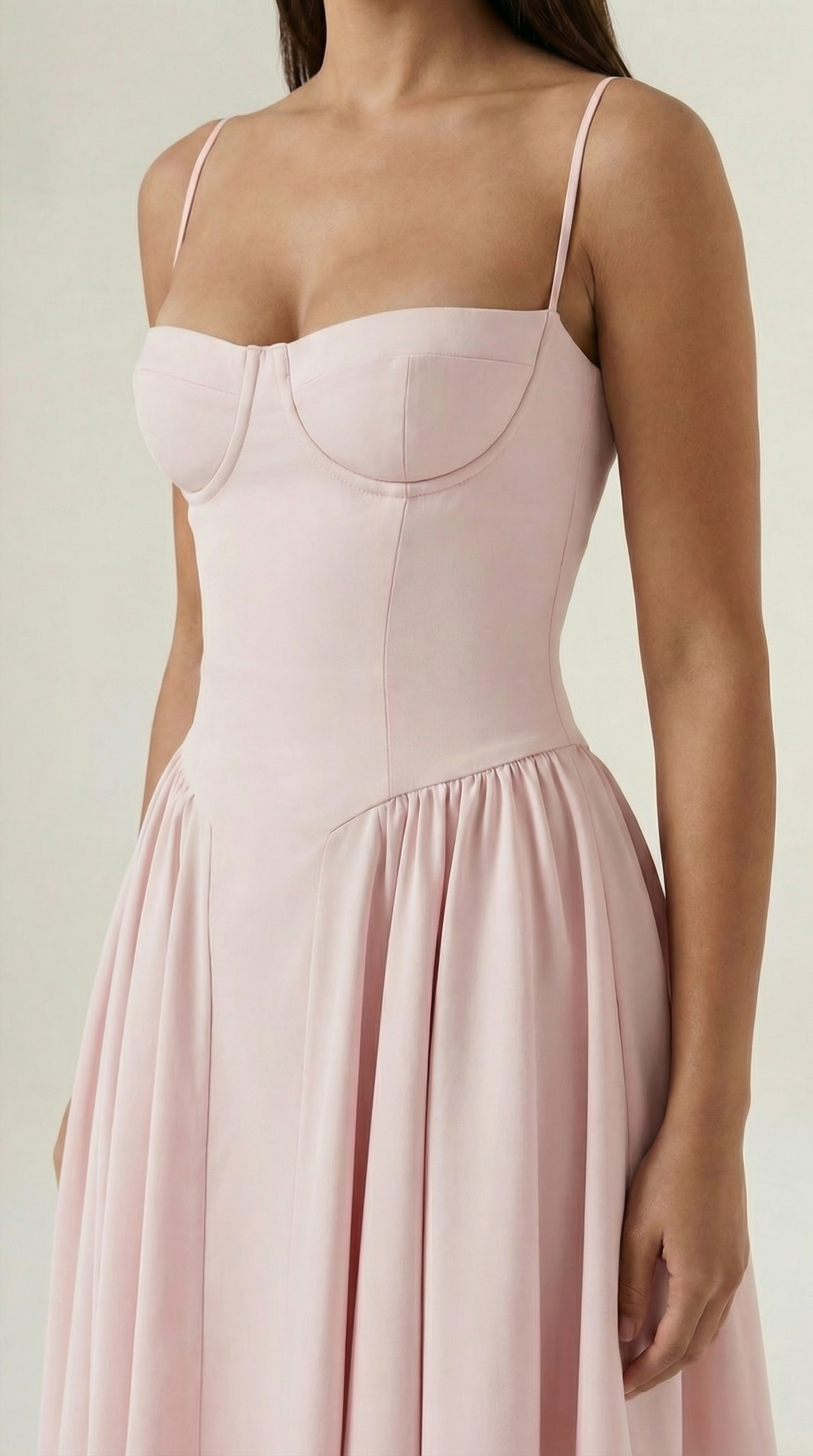 Corset Midi Dress Women UK – Formal Occasion Wedding Guest Evening Gown, Cocktail