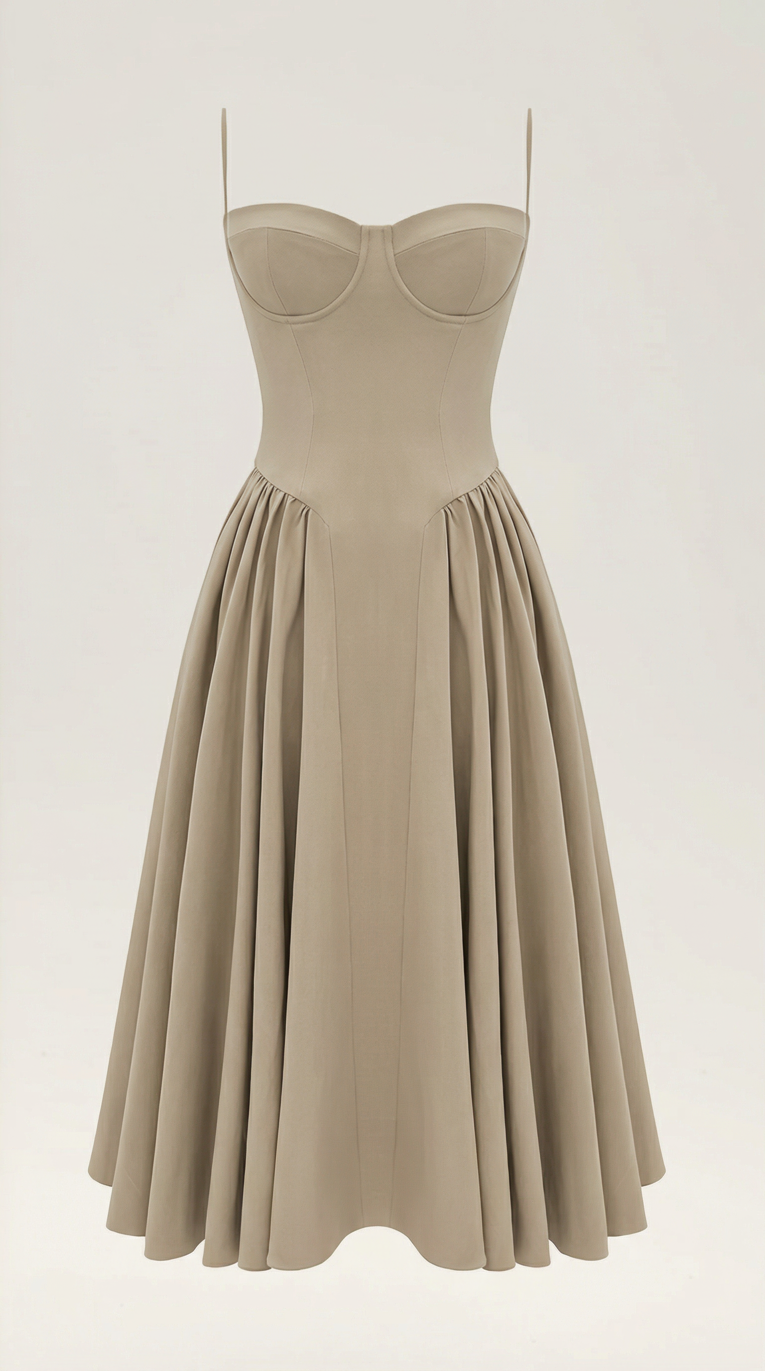 Corset Midi Dress Women UK – Formal Occasion Wedding Guest Evening Gown, Cocktail