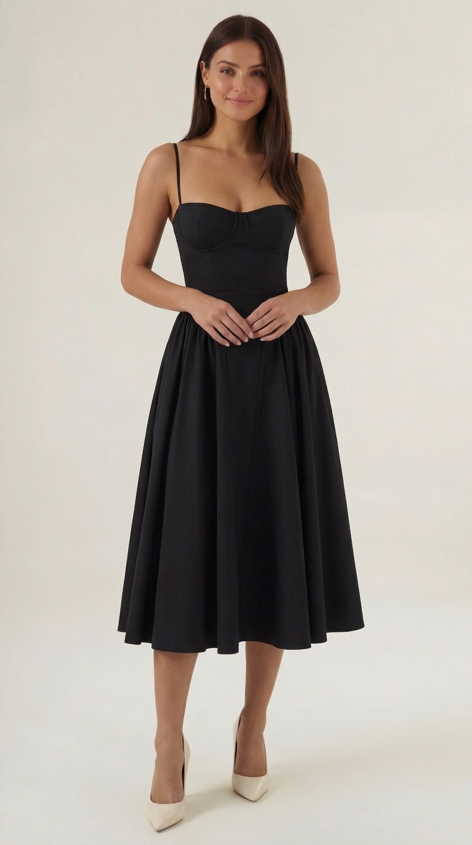 Corset Midi Dress Women UK – Formal Occasion Wedding Guest Evening Gown, Cocktail