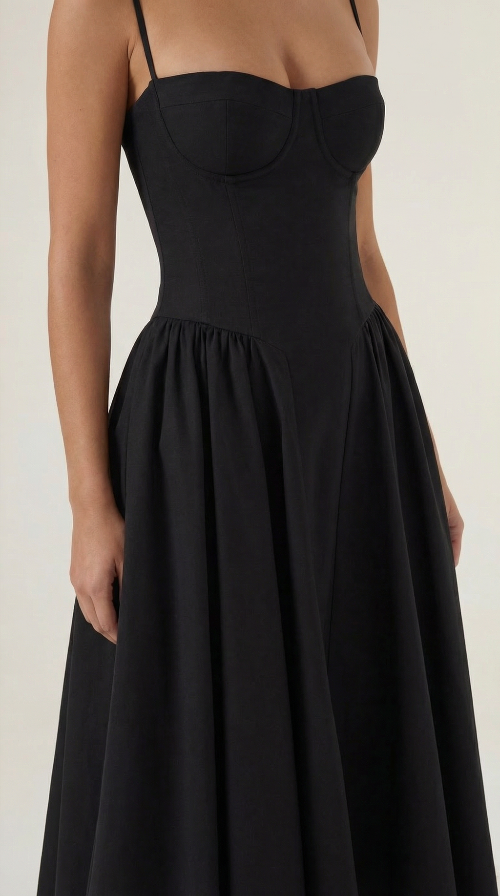 Corset Midi Dress Women UK – Formal Occasion Wedding Guest Evening Gown, Cocktail