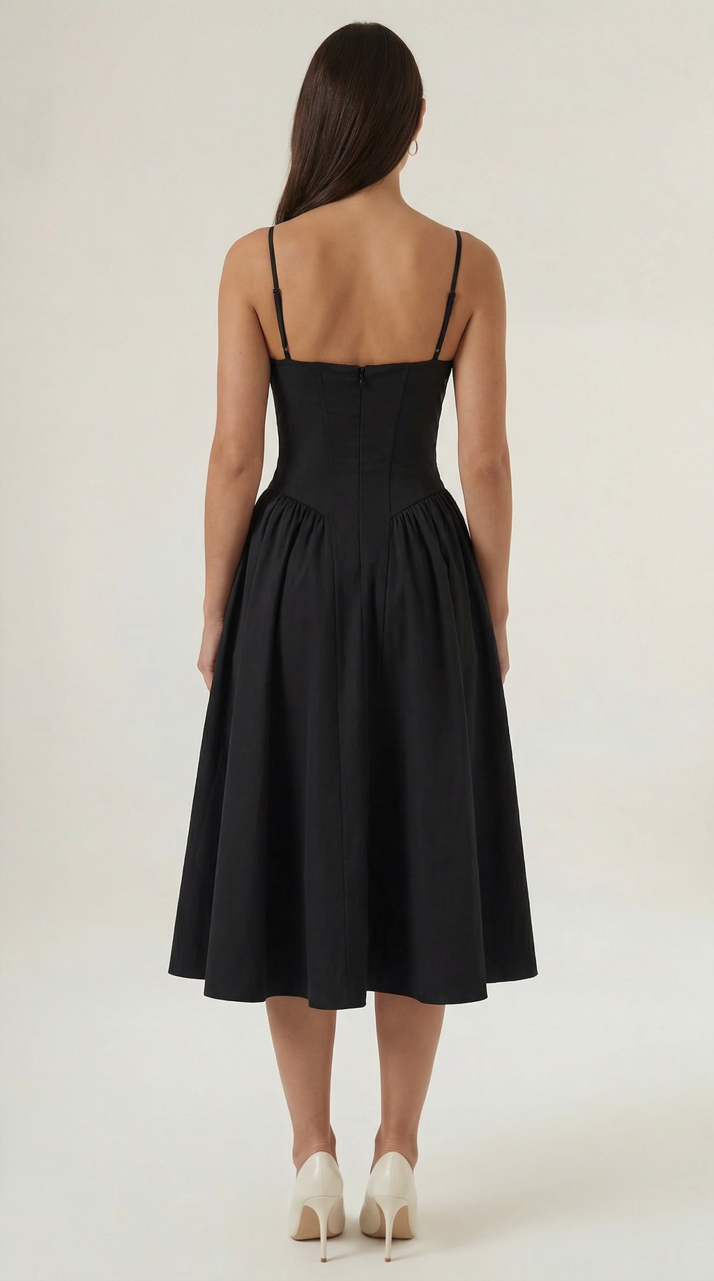 Corset Midi Dress Women UK – Formal Occasion Wedding Guest Evening Gown, Cocktail
