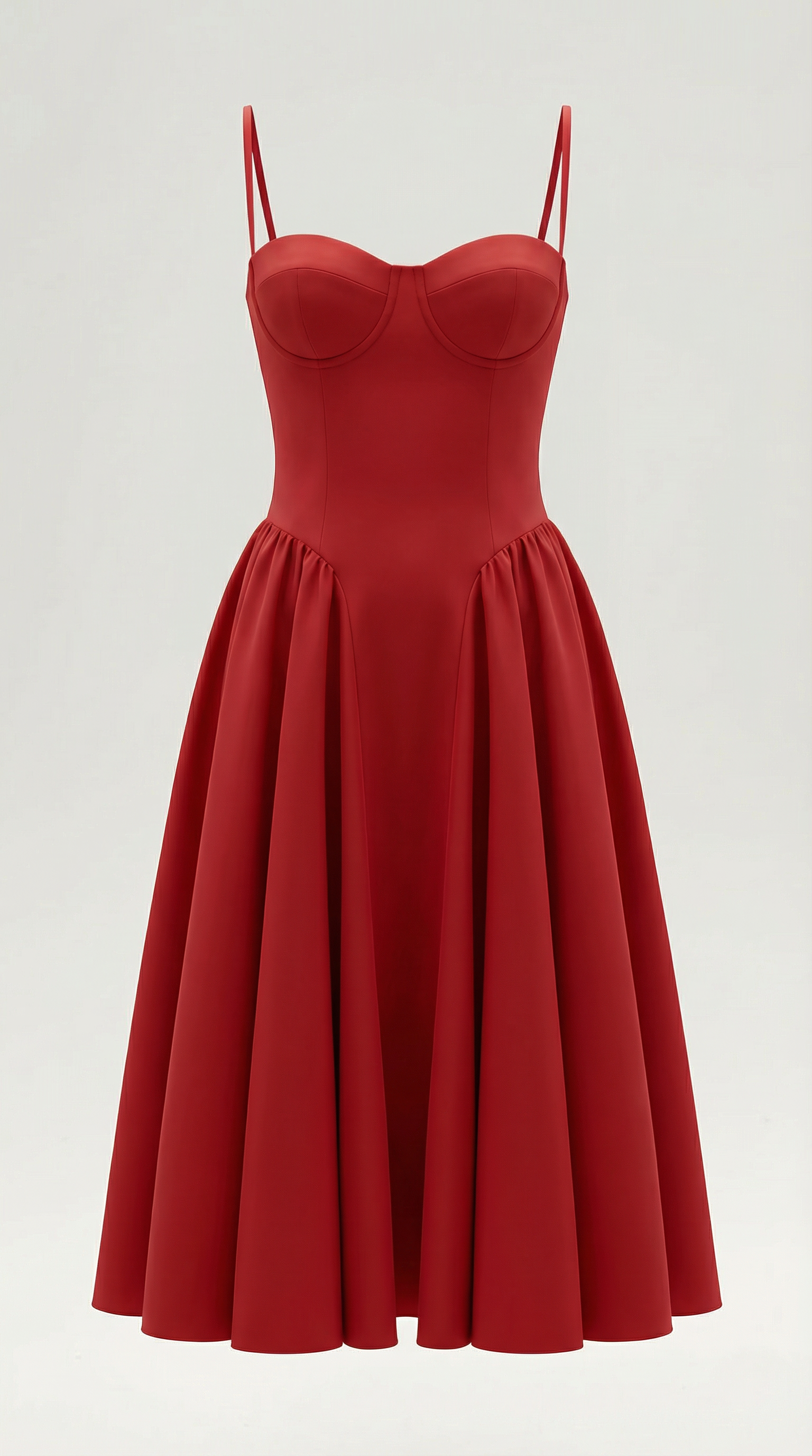 Corset Midi Dress in Elegant Fabric - Perfect for Formal Events and Special Occasions