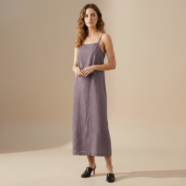 Cotton Linen Slip Dress for Women with Pockets - Casual Summer Wear
