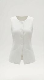 Cotton Tank Top with Button Details - Lightweight Sleeveless Shirt for Casual Everyday Wear