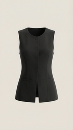 Cotton Tank Top with Button Details - Lightweight Sleeveless Shirt for Casual Everyday Wear