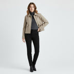 Cropped Wool-Blend Jacket for Women - Stylish Warm Outerwear for Casual and Chic Looks
