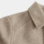 Cropped Wool-Blend Jacket for Women - Stylish Warm Outerwear for Casual and Chic Looks