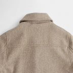 Cropped Wool-Blend Jacket for Women - Stylish Warm Outerwear for Casual and Chic Looks