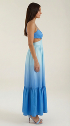Cutout Maxi Dress in Lightweight Fabric for Casual or Formal Wear