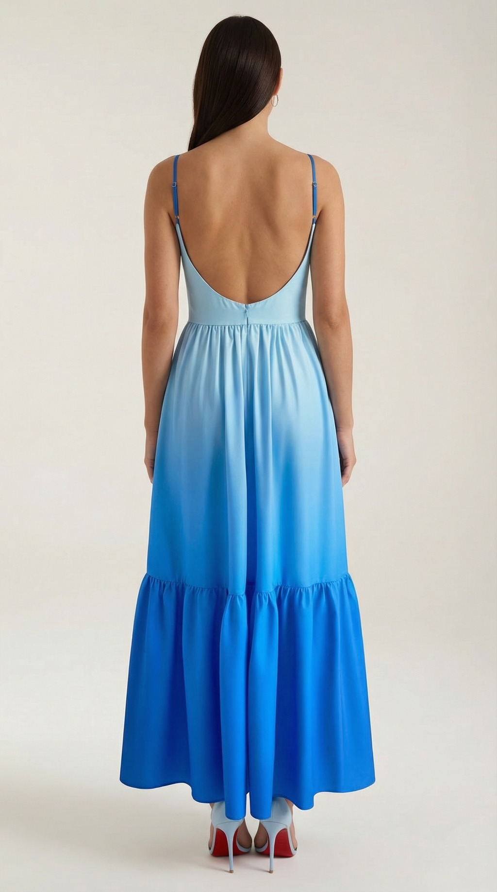 Cutout Maxi Dress in Lightweight Fabric for Casual or Formal Wear