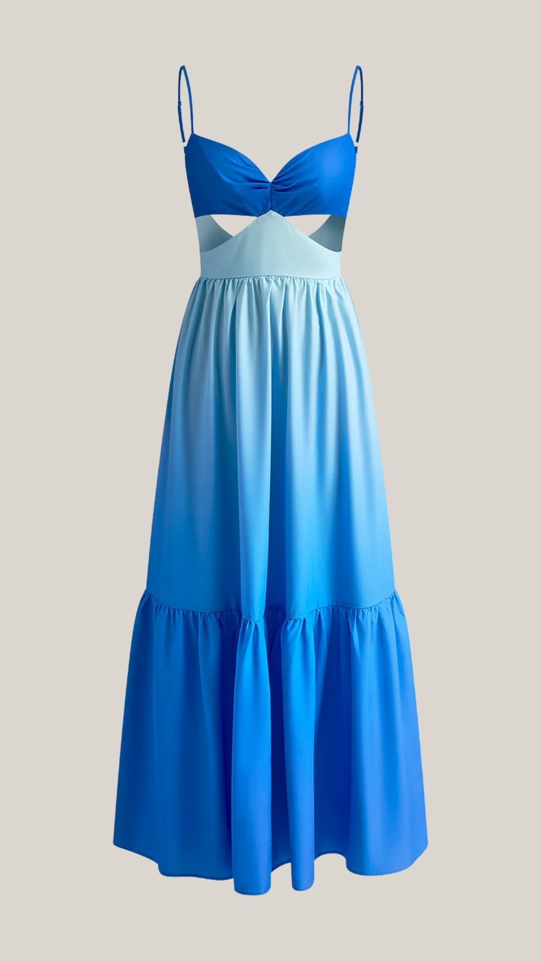 Cutout Maxi Dress in Lightweight Fabric for Casual or Formal Wear