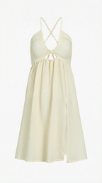 Cutout Midi Dress in Soft Fabric - Elegant Casual Wear for Women