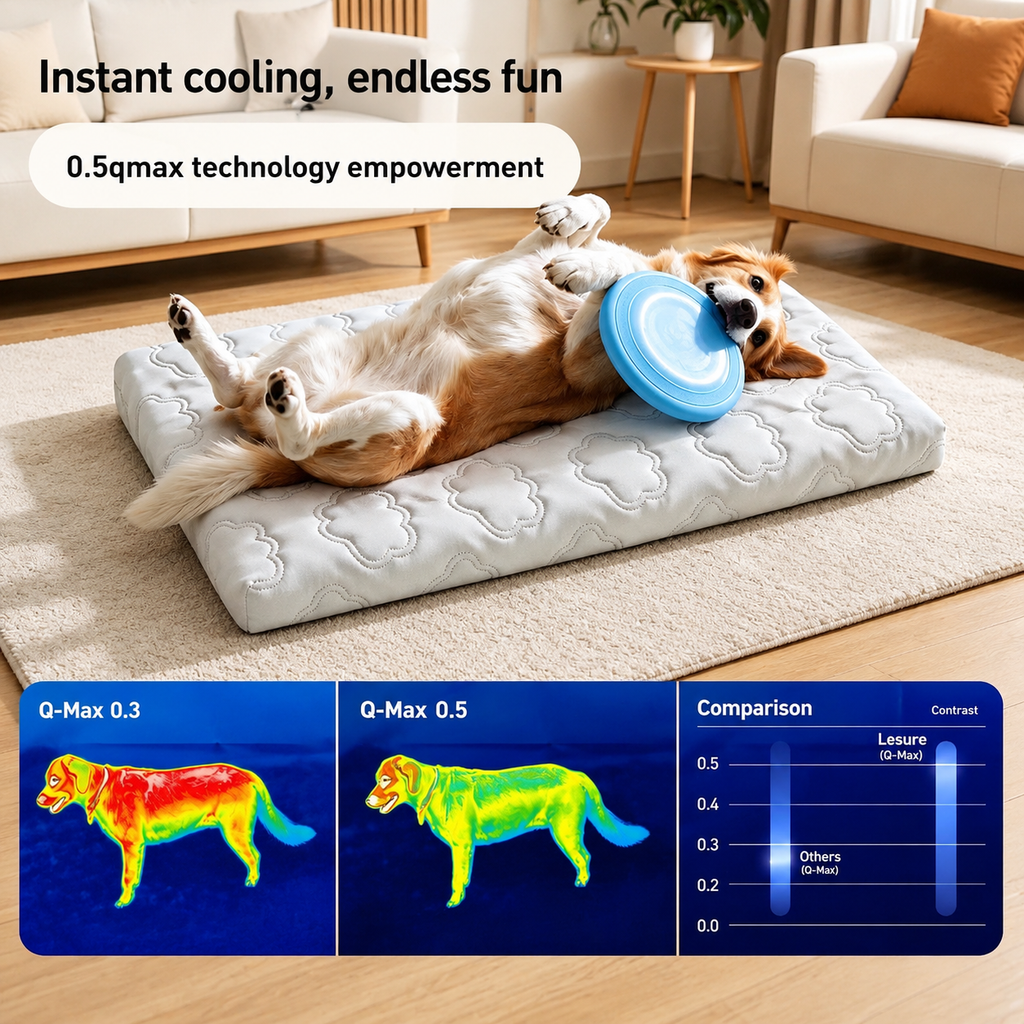 Dog Cooling Mat Gel – Pressure Activated, Indoor/Outdoor Use – Summer Relief, Pet Comfort