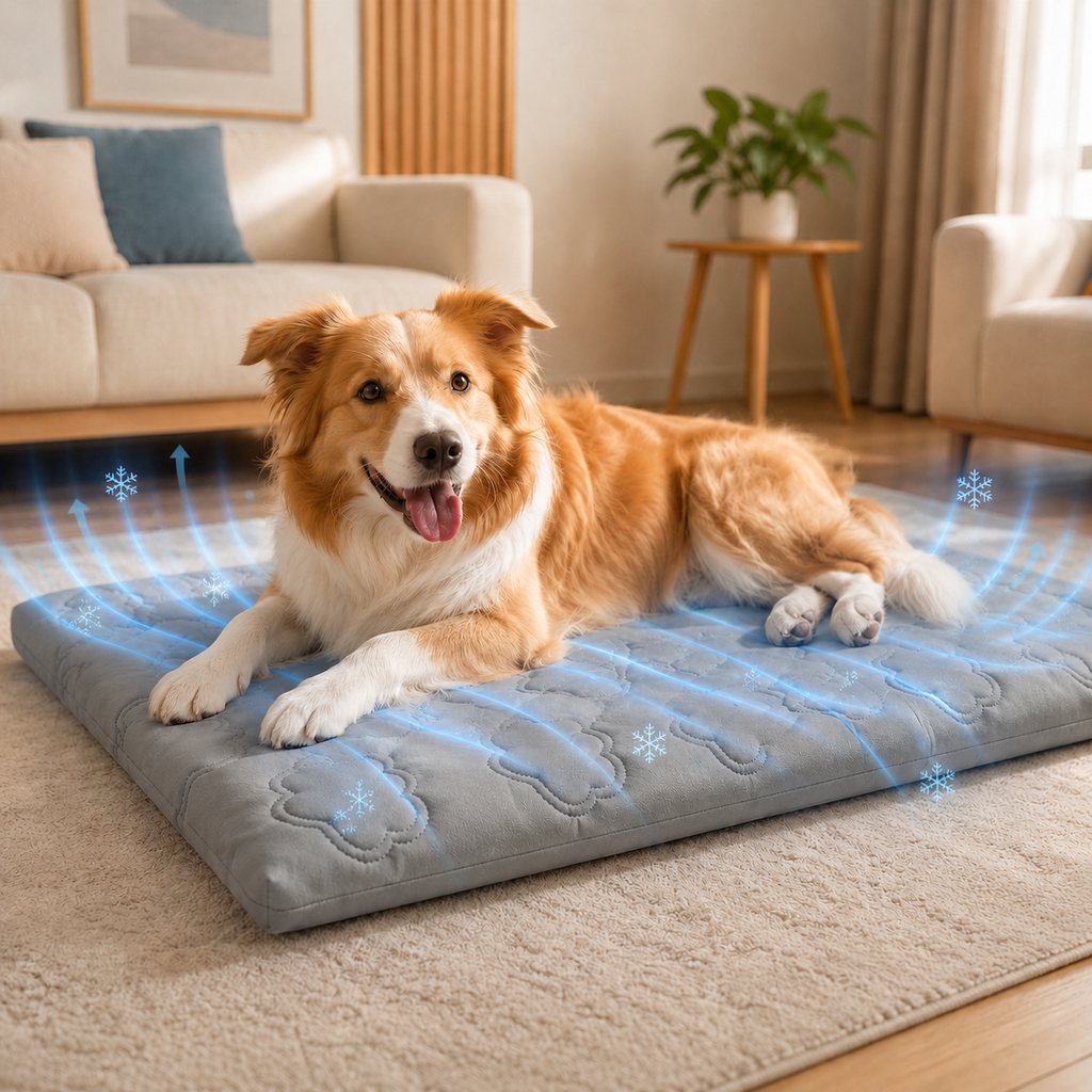 Dog Cooling Mat Gel – Pressure Activated, Indoor/Outdoor Use – Summer Relief, Pet Comfort