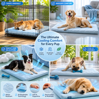 Dog Cooling Mat Gel – Pressure Activated, Indoor/Outdoor Use – Summer Relief, Pet Comfort