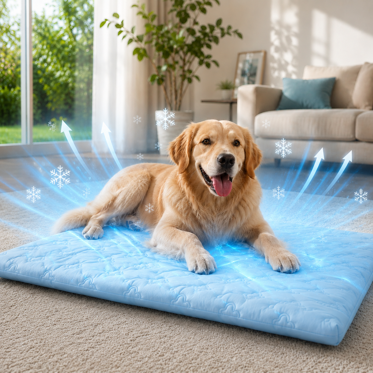 Dog Cooling Mat Gel – Pressure Activated, Indoor/Outdoor Use – Summer Relief, Pet Comfort