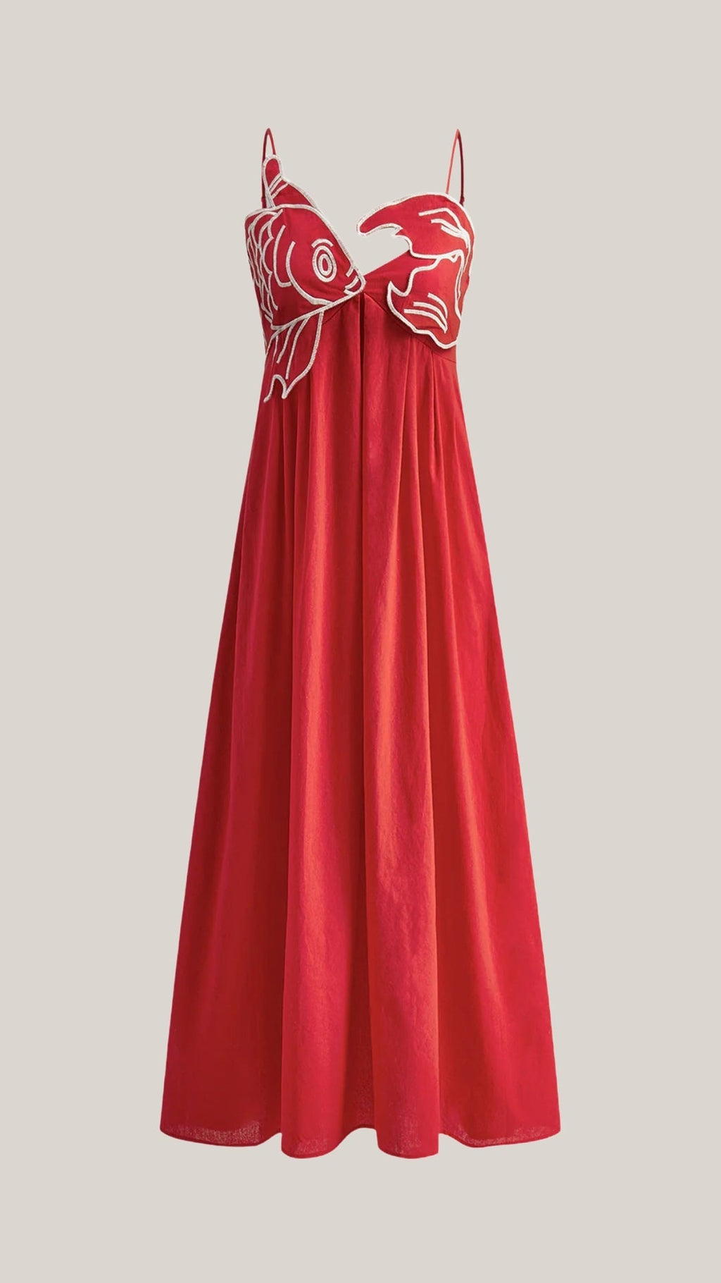 Embroidered Maxi Dress - Floral Design - Elegant Evening Wear - Women's Apparel