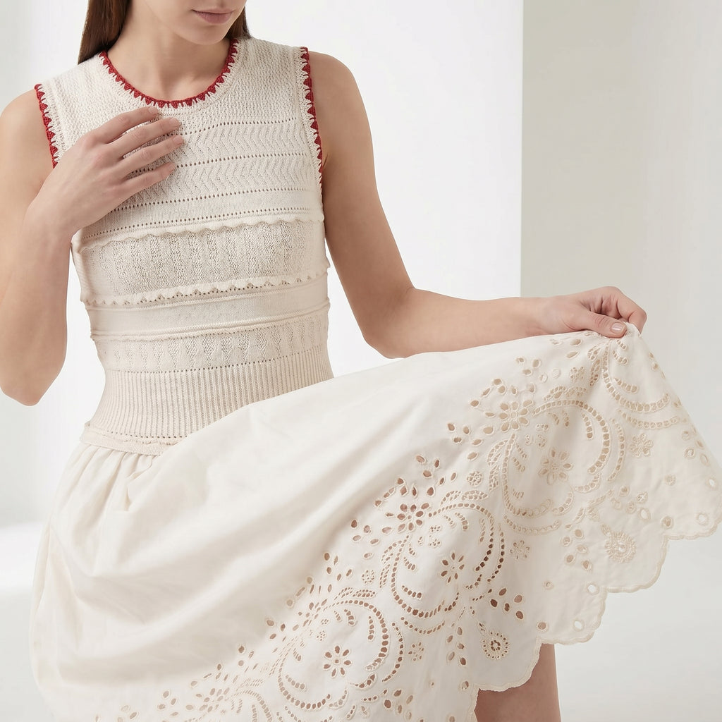 Embroidered Maxi Dress in Lightweight Fabric for Summer Events and Casual Wear