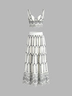 Embroidered Sleeveless Tie Back Skirt Set - Women's Summer Outfit