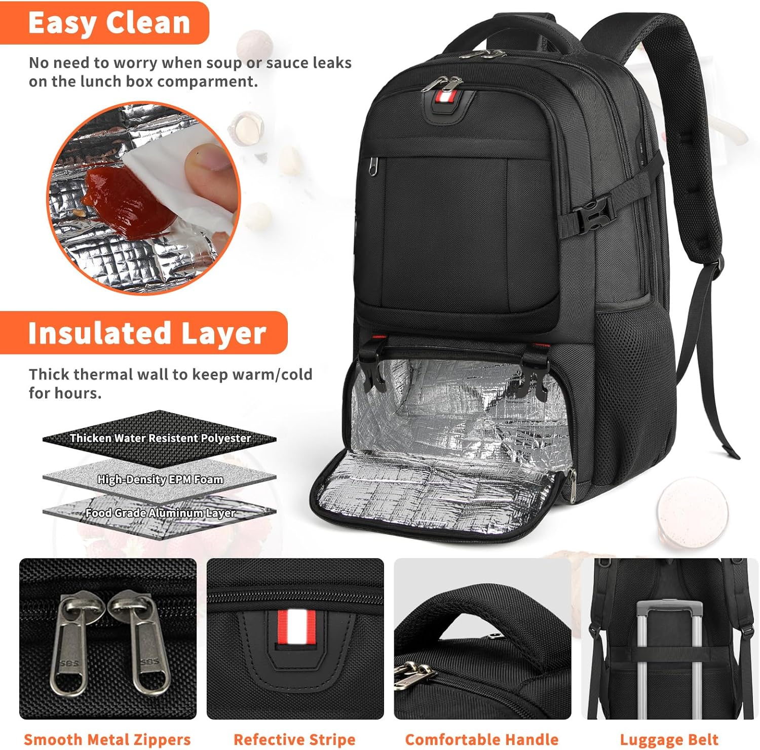 Extra-Large Laptop Backpack with USB Charging Port – Travel, Work