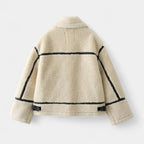 Faux Fur Teddy Jacket for Women - Plush Cozy Coat for Winter Fashion and Casual Wear