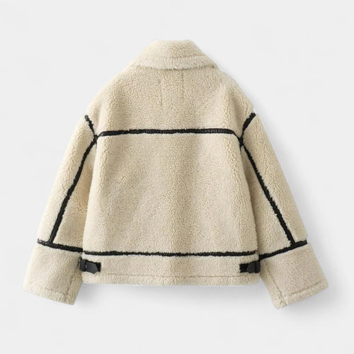 Faux Fur Teddy Jacket for Women - Plush Cozy Coat for Winter Fashion and Casual Wear