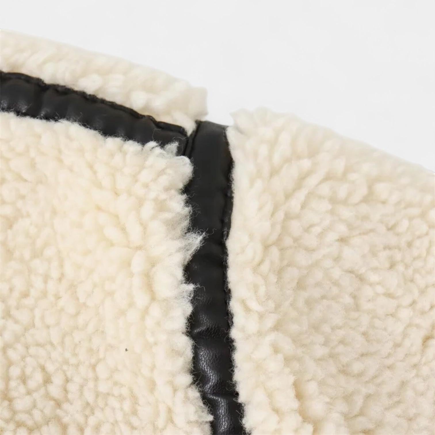 Faux Fur Teddy Jacket for Women - Plush Cozy Coat for Winter Fashion and Casual Wear