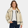 Faux Fur Teddy Jacket for Women - Plush Cozy Coat for Winter Fashion and Casual Wear